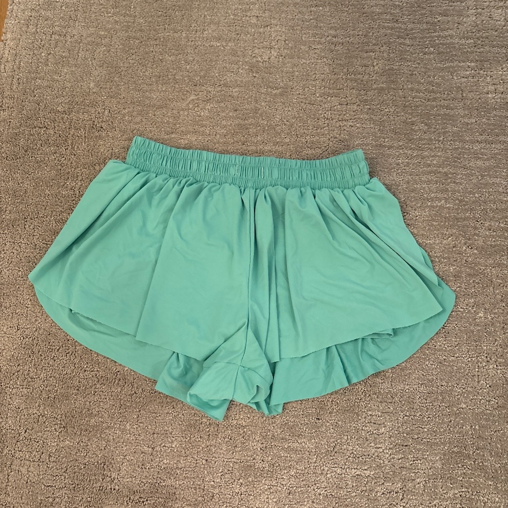 Blaosn teal butterfly shorts!